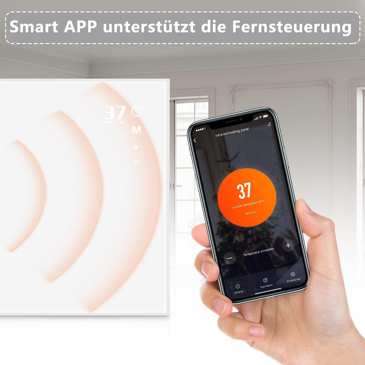 HEIZKÖRPER Ember 98.5/58.5/9 cm - Weiß, Naturmaterialien (58.5/9/98.5cm) - ZMH