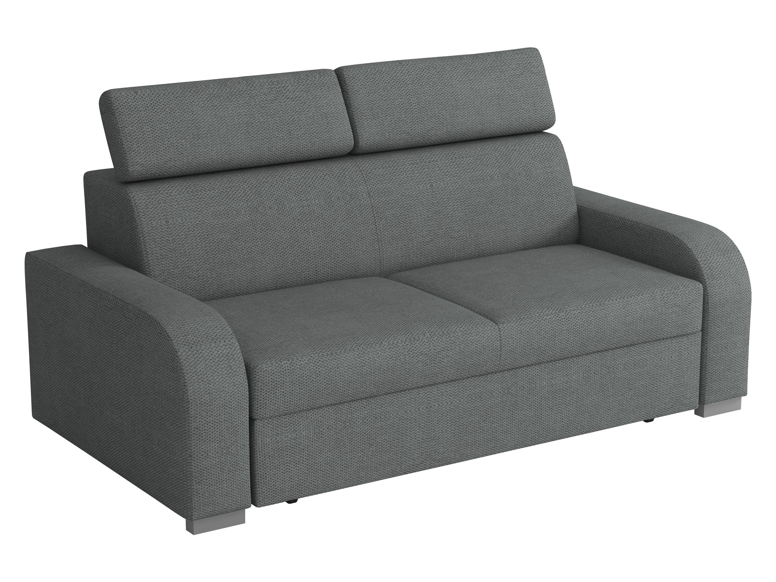 SOFA Oslo 3 - Dunkelgrau/Silberfarben, Holz/Kunststoff (200/85/100cm) - MIRJAN24