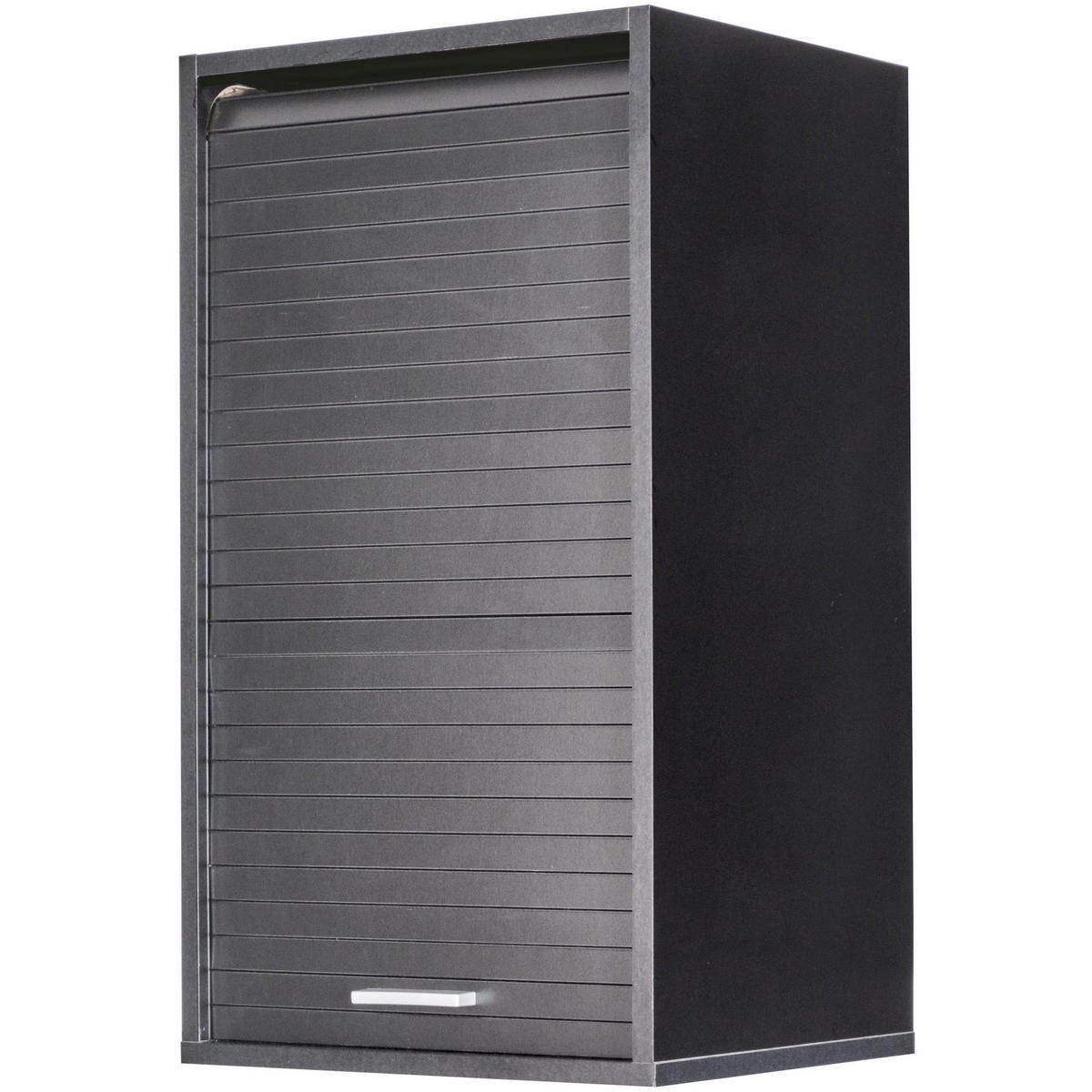 KÜCHENOBERSCHRANK mit Rolladentür 35/40/72cm - Schwarz, Holzwerkstoff (40/72/35cm) - Simmob