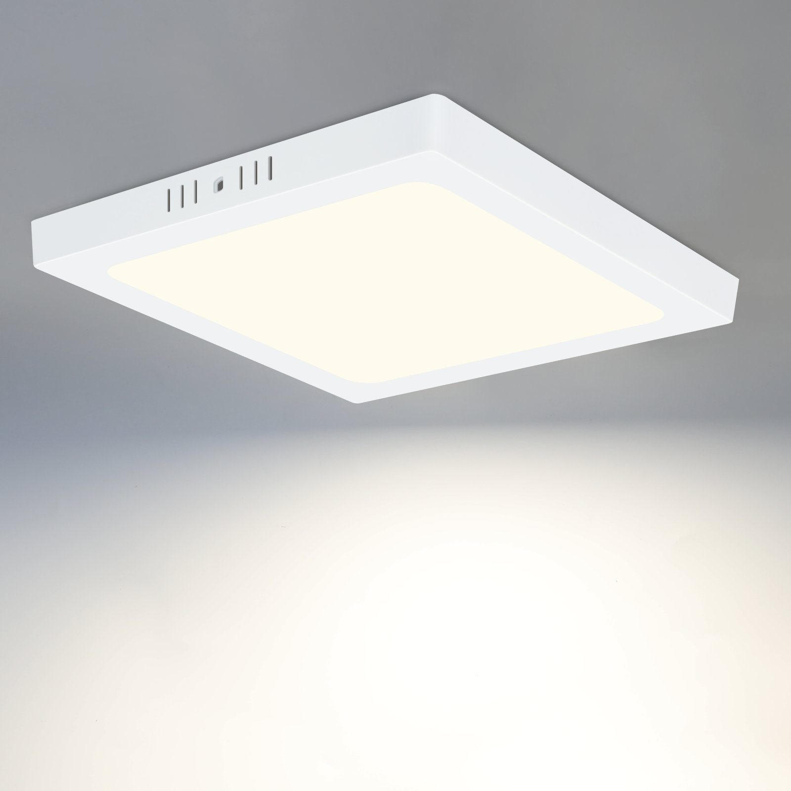 LED-DECKENLEUCHTE Heracles 23/23/4cm - Weiß, Kunststoff (23/23/4cm) - ZMH