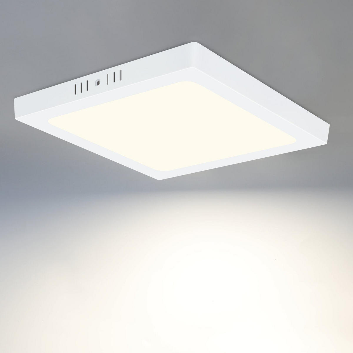 LED-DECKENLEUCHTE Heracles 23/23/4cm - Weiß, Kunststoff (23/23/4cm) - ZMH