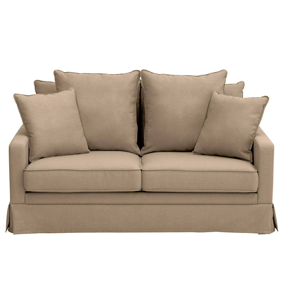 2,5-SITZER SOFA mit Husse - Webstoff - Hellbraun, Textil (170/89/110cm) - home24