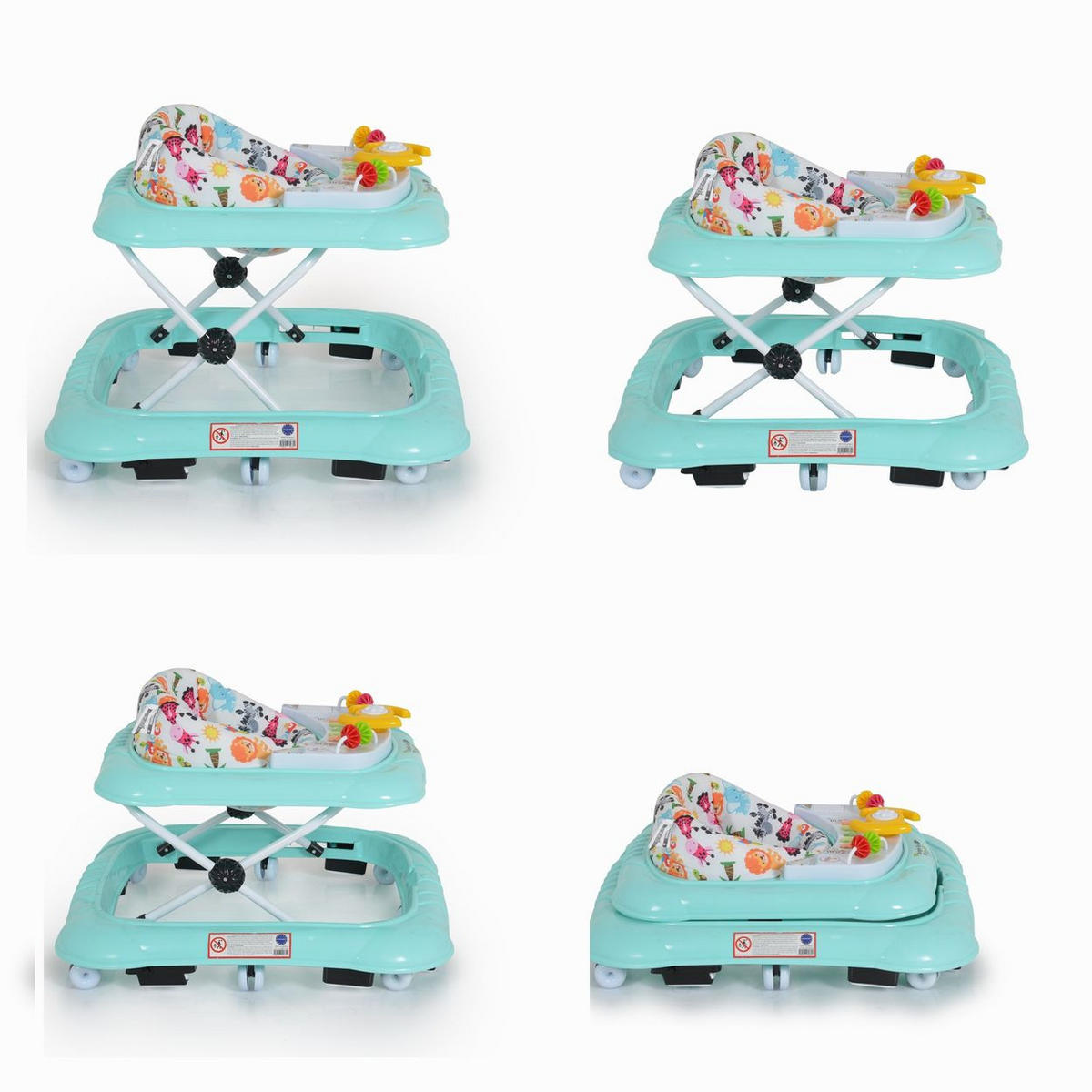 LAUFHILFE Jungle Fun türkis Spielcenter mit Musik und Licht, höhenverstellbar - Grün, Kunststoff (63/52/67cm) - Moni