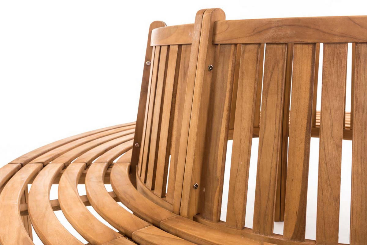 BAUMBANK Nova rund 200 cm teak - Braun, Holz (200/89.5/200cm) - TPFGarden