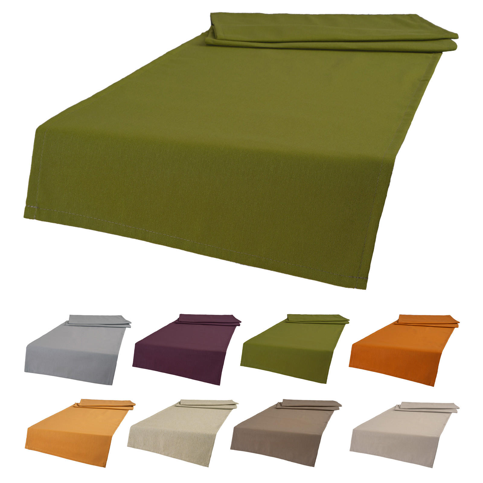 TISCHLÄUFER Wunschton moosbild-grün 40/130 cm - Grün, Textil (40/130cm) - beties Heimtextil