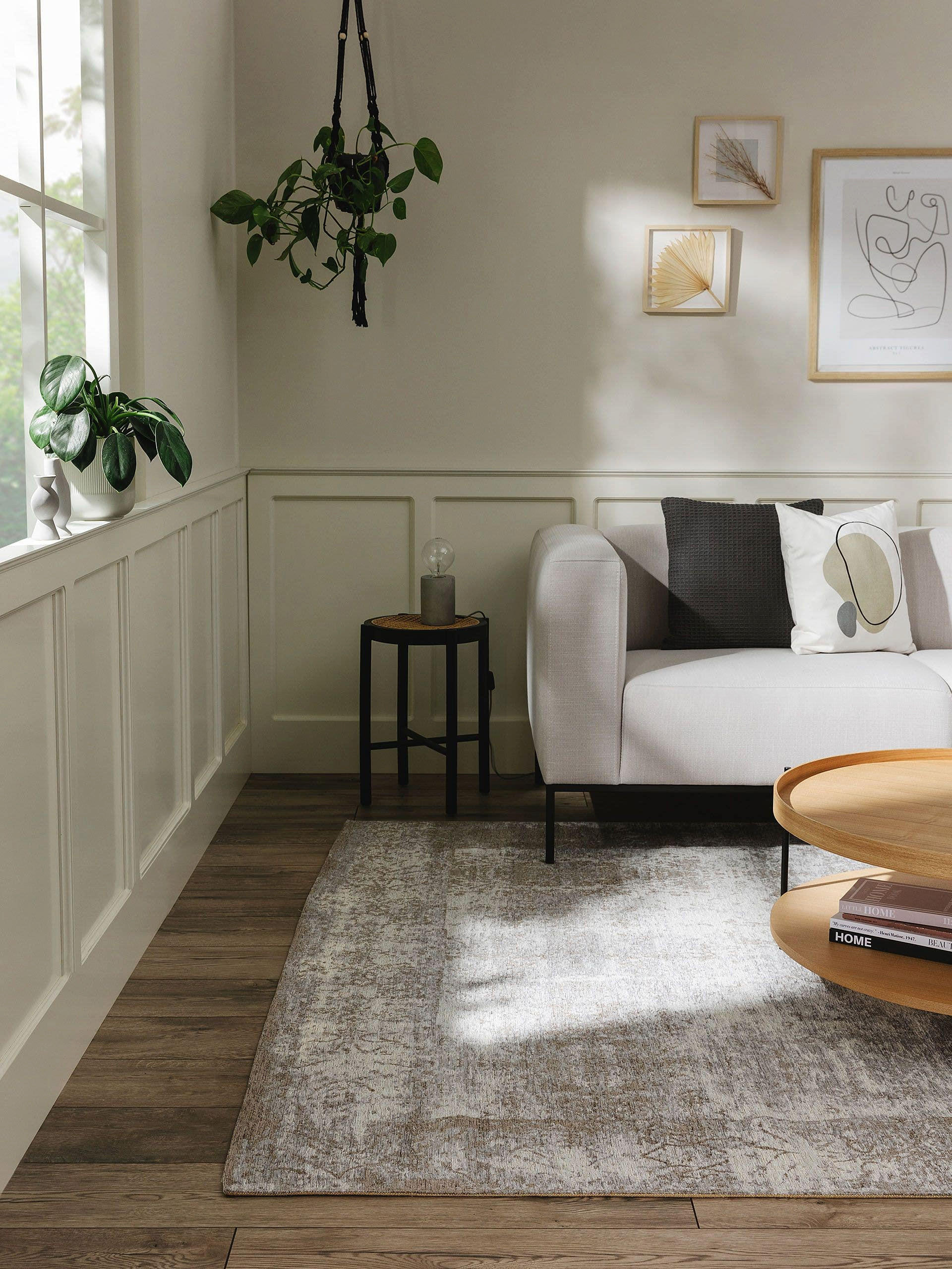 FLACHGEWEBETEPPICH Frencie Grau 80x165 cm - Grau, Textil (80/165cm) - benuta Nest