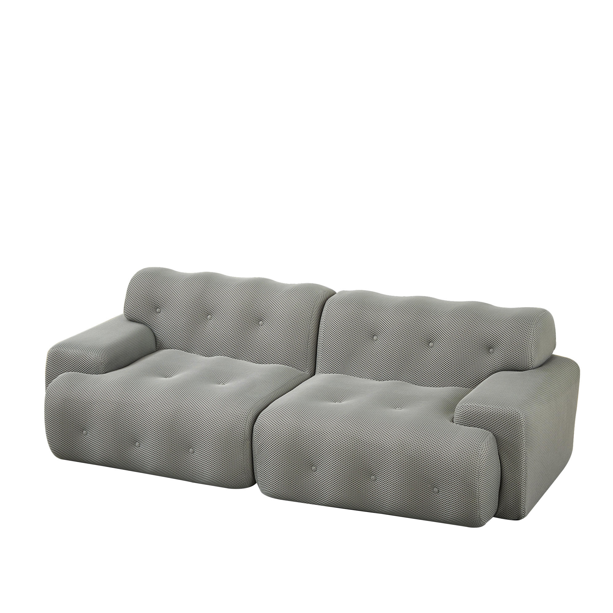 Okmyhome 2-Sitzer Grau 104x66x224 cm