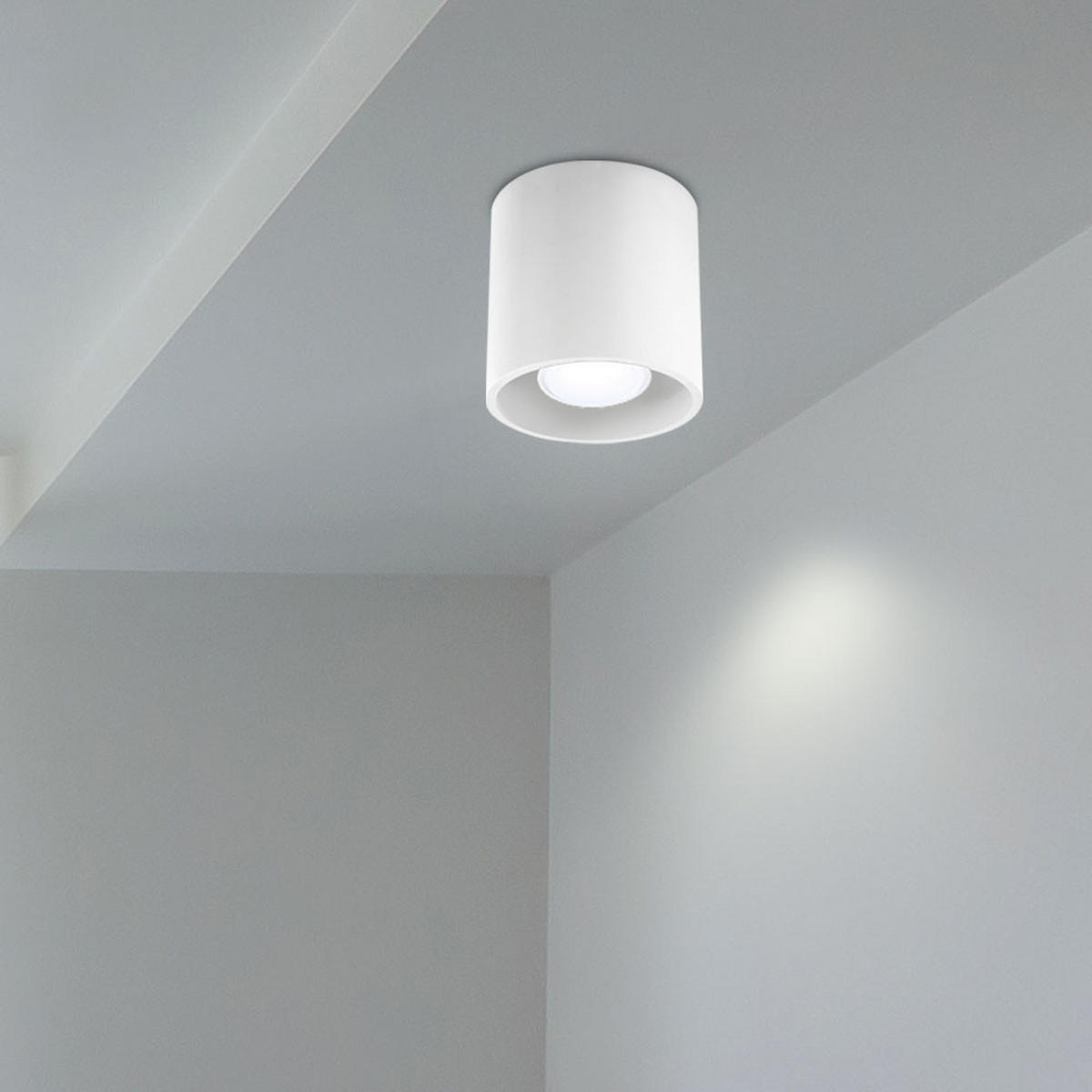 DECKENLEUCHTE Aluminium Weiß - Weiß, Metall (10/10/10cm)