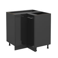 Schwarz Hochglanz/Anthrazit, Holzwerkstoff (75.6/81.6/46cm) - Vicco