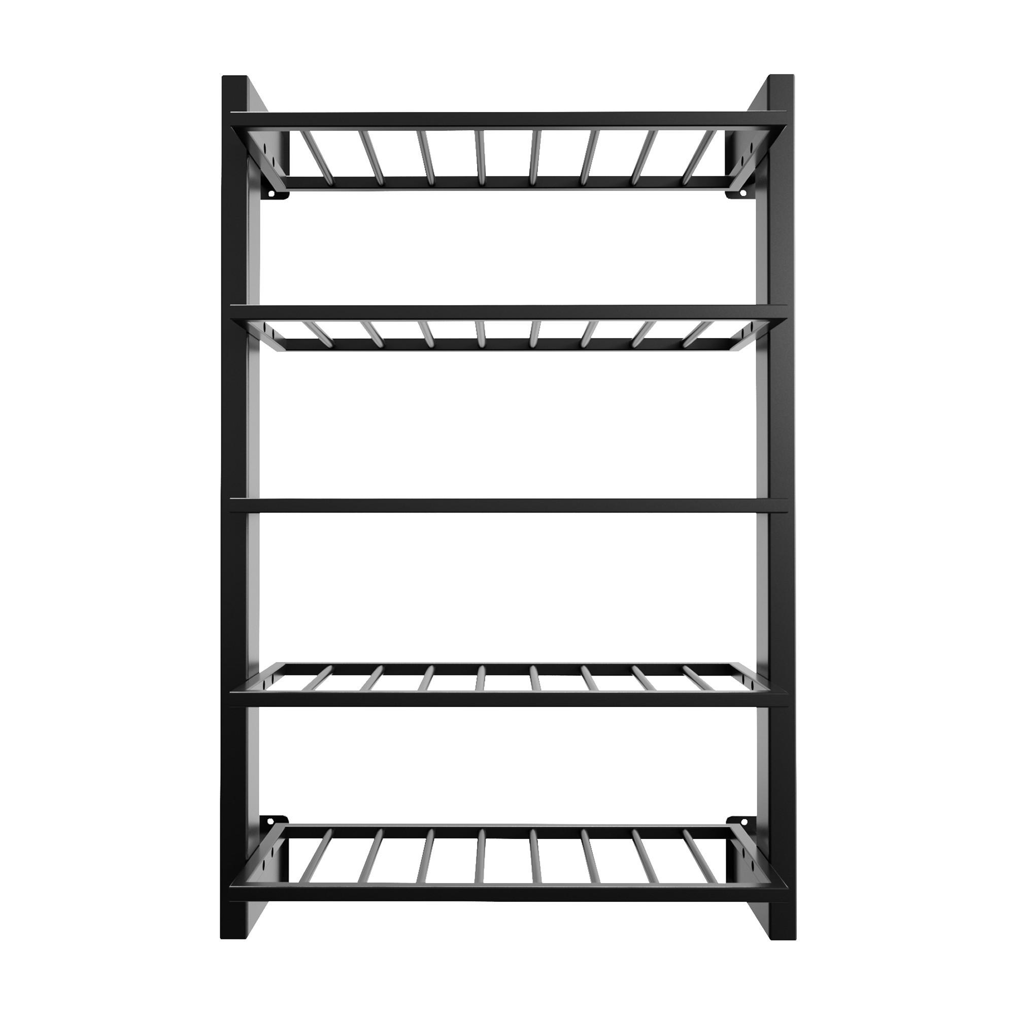 WEINREGAL Canary Metall,Schwarz, Für 45 Weinflaschen 120/80/30 cm - Schwarz, Metall (30/120/80cm) - Metalo Pro