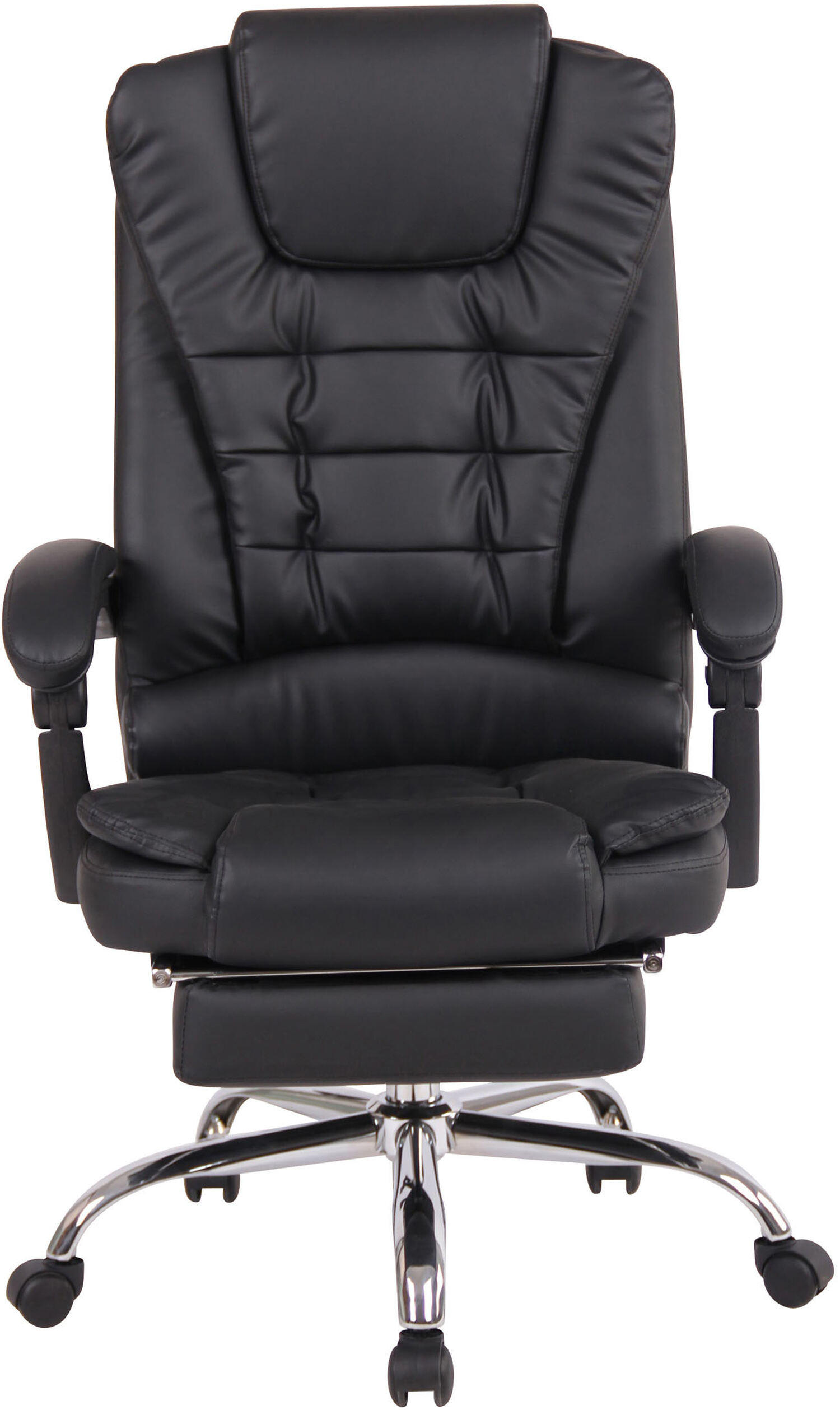 BÜROSTUHL Onix, Kunstleder Schwarz - Schwarz, Textil/Metall (67/125/68cm) - TPFLiving