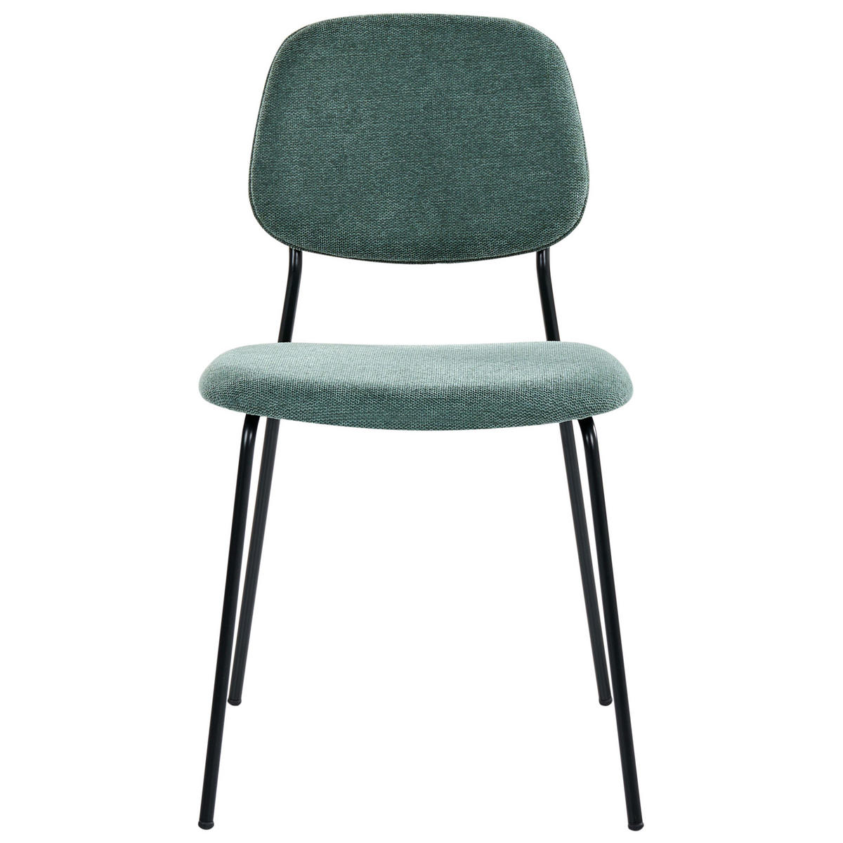 ESSZIMMERSTUHL 4er-Set Stoff Grün Riley - Grün, Textil (48/83/52cm) - Beliani