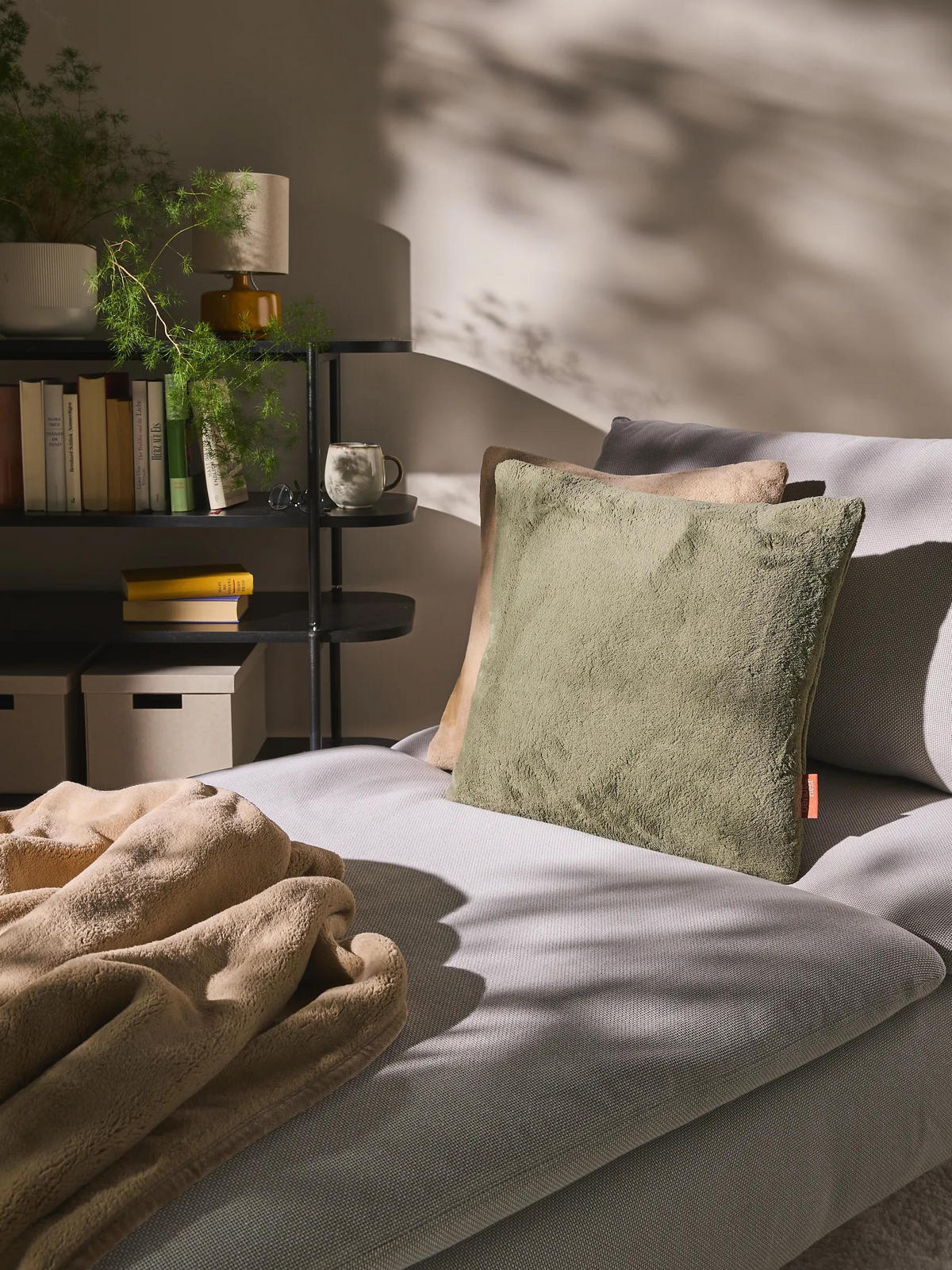 KISSEN Cosi Grün 45/45 cm - Grün, Textil (45/45/15cm) - benuta