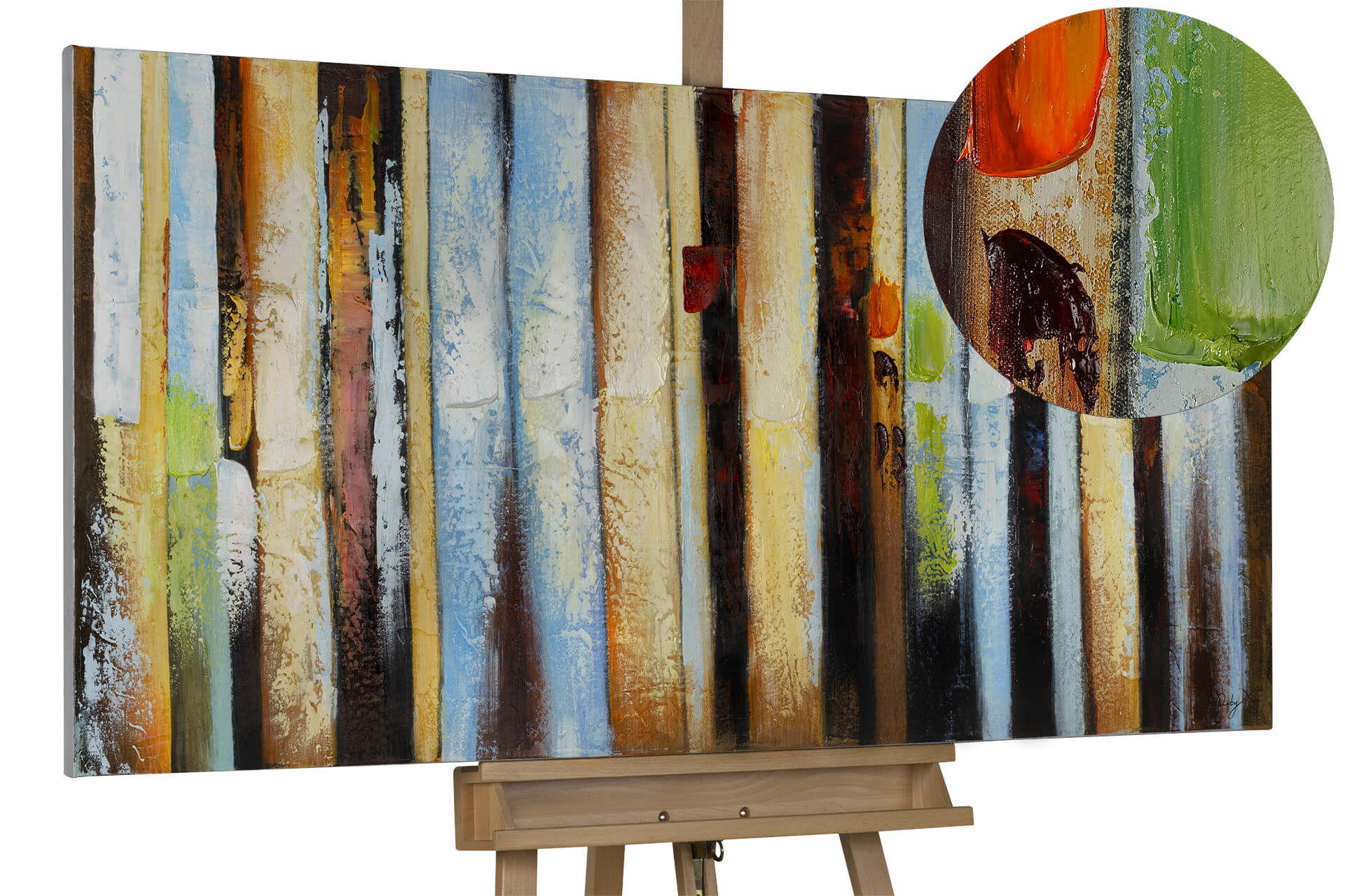 ÖLGEMÄLDE 140/70 cm - Multicolor, Holz/Textil (2.2/70cm) - KUNSTLOFT