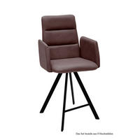 THEKENSTUHL drehbar (8er-Set) Devonna 52x109x60 Schwarz/Braun - Schwarz/Braun, Kunststoff (60/109/52cm) - 58aufmkessel