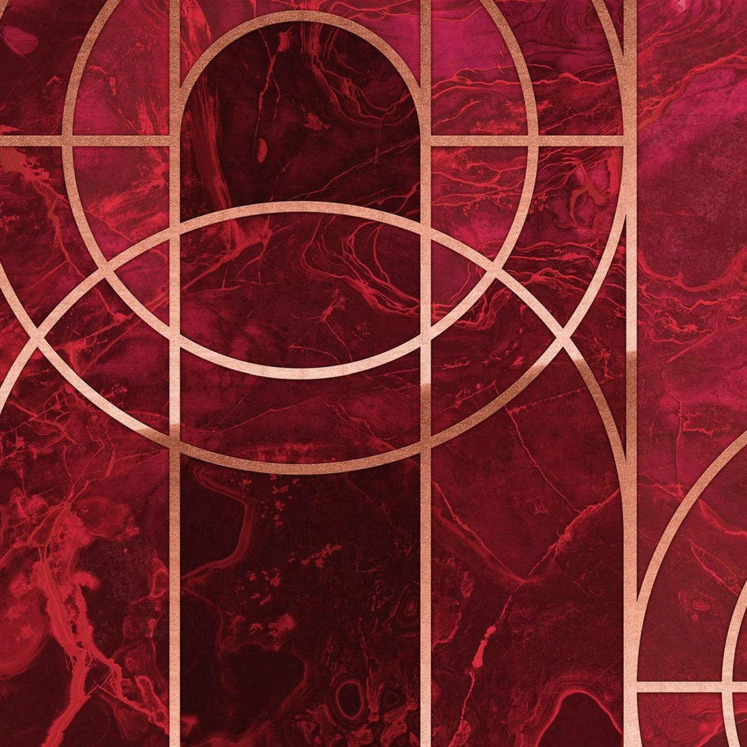 FOTOTAPETE Grafik 400 x 280 cm - Rot, Papier (400/280cm) - Sanders & Sanders
