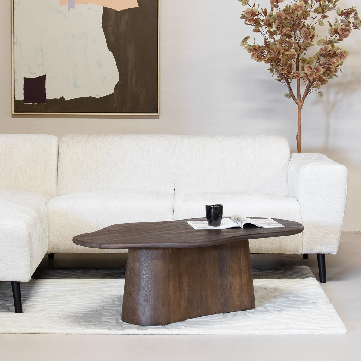 COUCHTISCH aus Mangoholz 120cm, Dunkelbraun - Dunkelbraun, Holz (120/75/40cm) - Giga Meubel