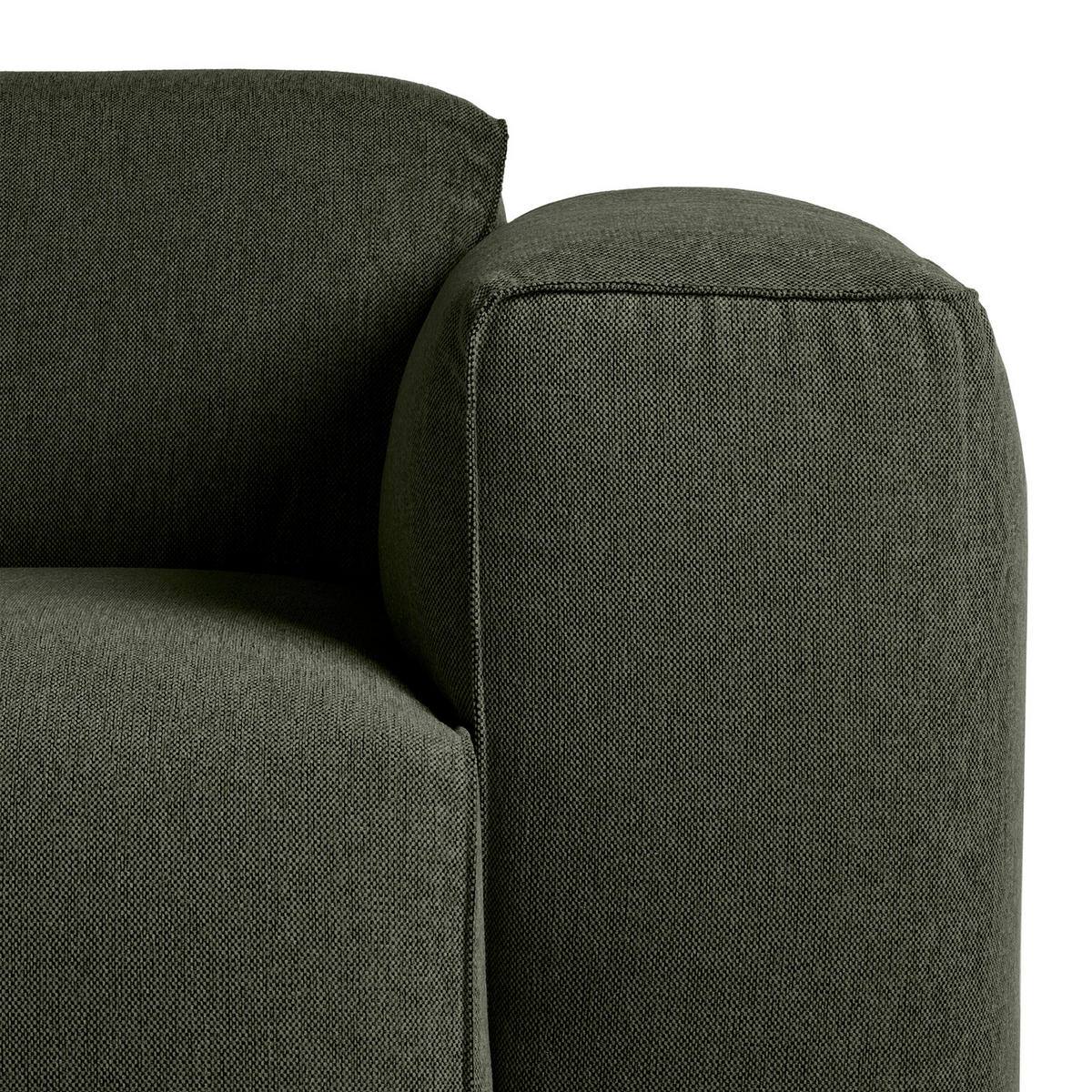 ECKSOFA mit Rundecke - Schwarz/Grau, Kunststoff/Textil (325/260cm) - home24