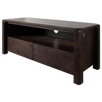 TV-BOARD Akazie 125x45x50 tabak lackiert BUENO #4002 - Dunkelbraun, Holz (125/50/45cm) - Massivmoebel24