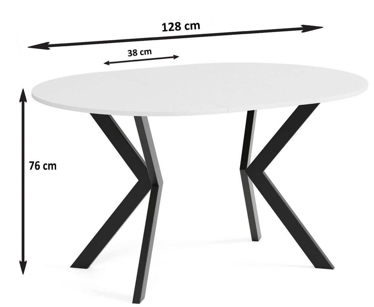 TISCH Weiss EWA Ausziehbar - Braun/Weiß, Holzwerkstoff (90/90/76cm) - Sepro Meble