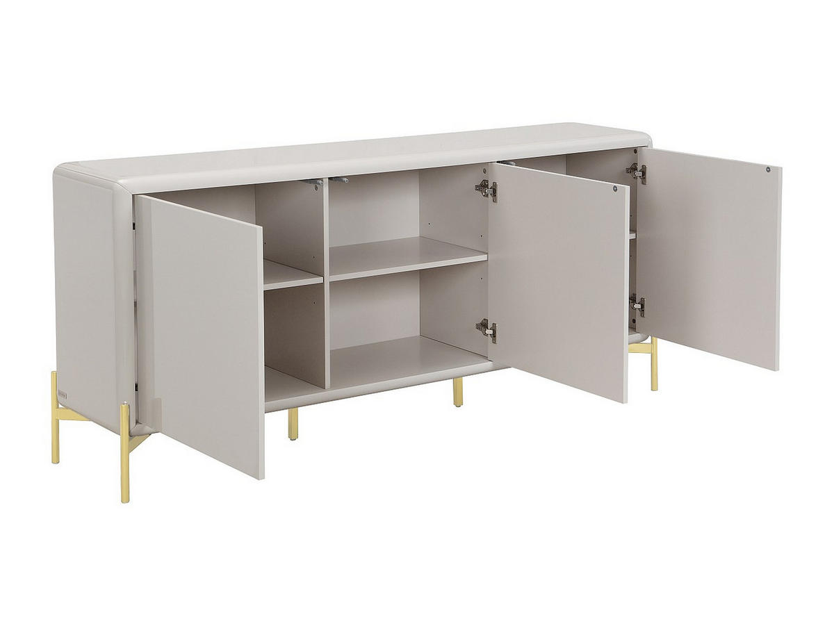 SIDEBOARD - 180 cm x 40 cm - Holz, Platte - Beige - LYBAKA - Beige, Holz (180/82/40cm) - Vente-Unique