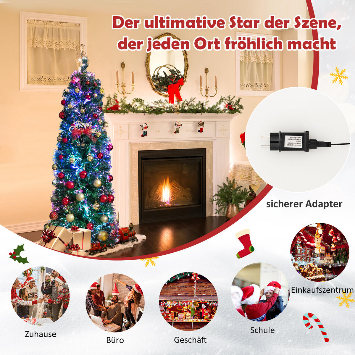 WEIHNACHTSBAUM 150cm Grün - Grün, Kunststoff (150cm) - COSTWAY