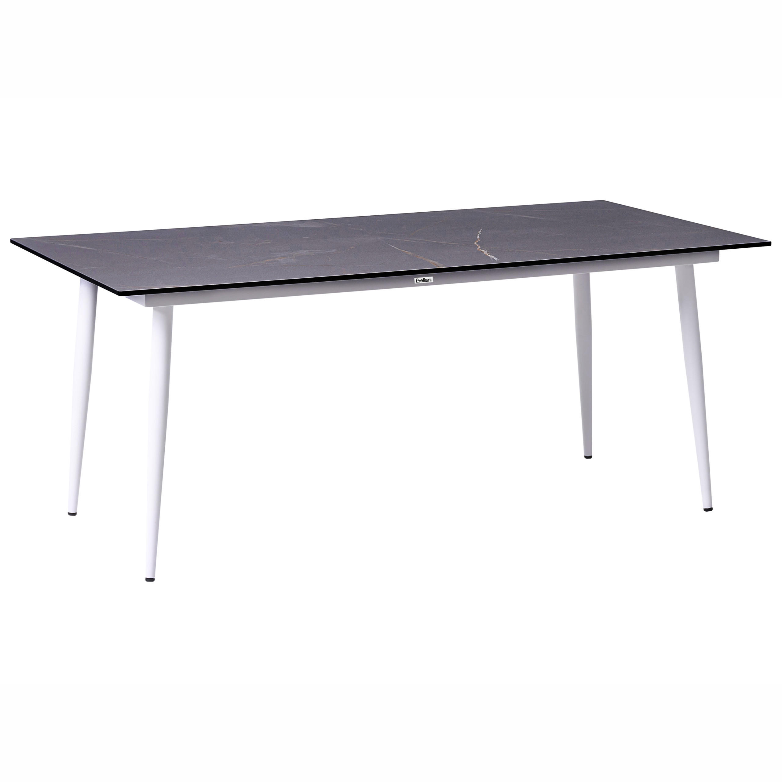 Beliani ZAHRADNÍ STŮL 180/90 cm Mramor Look Šedý Mramor Tolentino