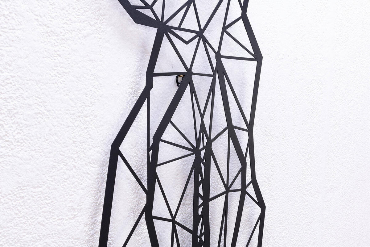 WANDDEKO Schwarz 87/61 cm - Schwarz, Metall (2.15/61/2cm) - KUNSTLOFT