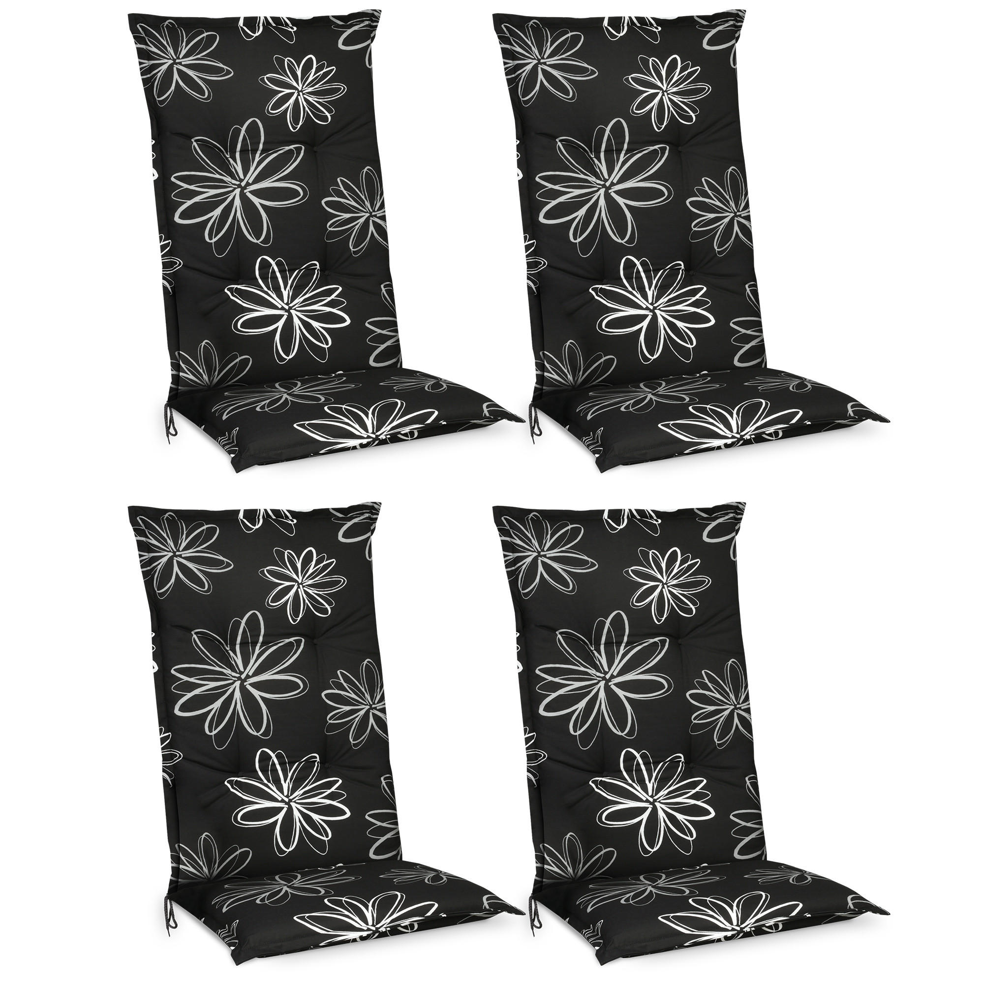 HOCHLEHNERAUFLAGE Flores 120/50/6cm Ornamente 4tlg - Multicolor, Textil (50/6/120cm) - Beautissu 