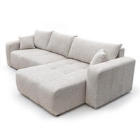 ECKSOFA PEDRO XL mit Schlaffunktion und Bettkasten Hellgrau - Hellgrau, Holz/Kunststoff (278/55/145cm) - Idohome