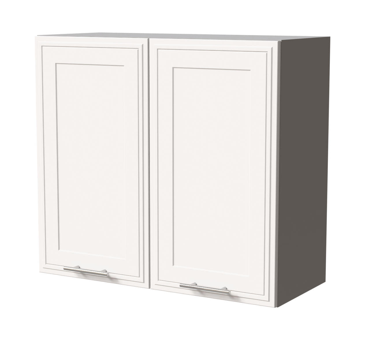 HÄNGESCHRANK Salo W3/80 Grau / Weiß Matt 80 / 32,5 / 72cm - Weiß/Grau, Holz/Holzwerkstoff (80/72/32.5cm) - Feldmann-Wohnen