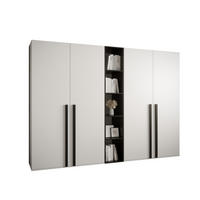 GARDEROBENSCHRANK 230/184/42 - Schwarz/Weiß, Holz/Kunststoff (230/184/42cm) - MÖBEL KRYSPOL