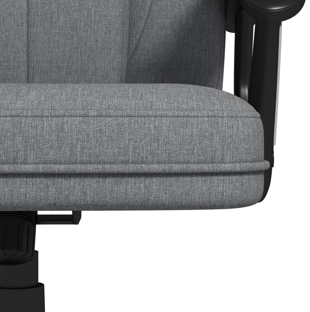 DREHSTUHL 66/75/110-120 cm grau aus Polyester höhenverstellbar mit Wippfunktion - Grau, Kunststoff (75/120/66cm) - OKWISH