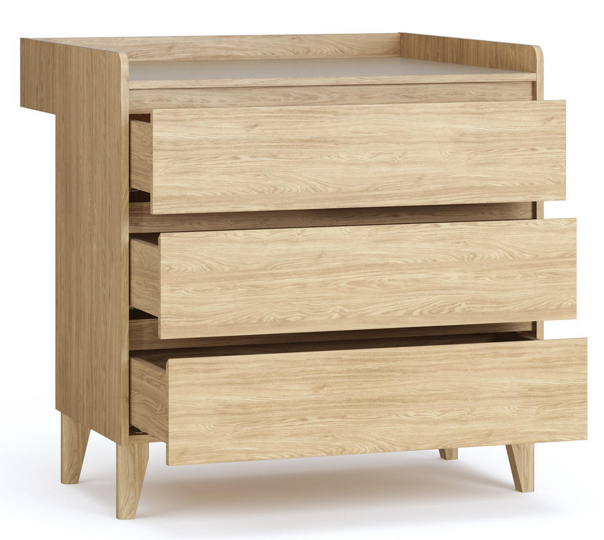 BABYZIMMER Maya Set B - 4-teilig - Eiche geölt - Eichefarben, Holz/Holzwerkstoff (140/204/60cm) - QMM TraumMöbel