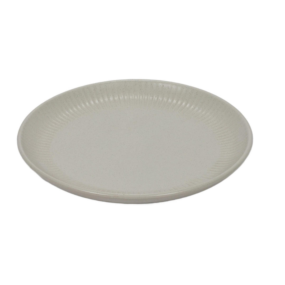 TELLER aus Steinzeug Grau 22/22/2,1 cm - Grau, Keramik (22cm) - Siaki