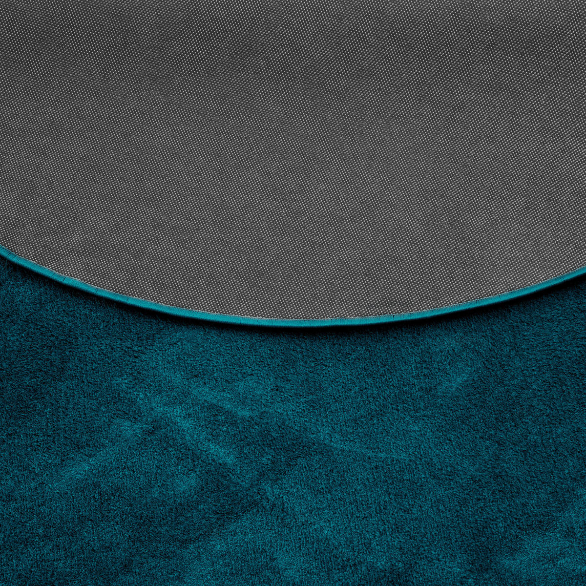 HOCHFLOR LANGFLOR TEPPICH SUPER SOFT MELIA RUND - Petrol, Textil (120/120cm) - Pergamon