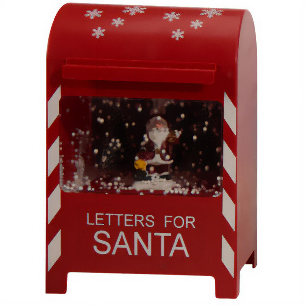 WEIHNACHTSPOSTBOX mit LED 15/10,8/23 cm - Rot, Kunststoff (10.8/23/15cm) - Home Styling Collection