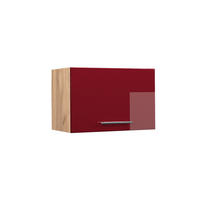 HÄNGESCHRANK Fame-Line Bordeaux Hochglanz 60 cm Flach - Honigeiche/Bordeaux, Holzwerkstoff (60/40/34.1cm) - Vicco