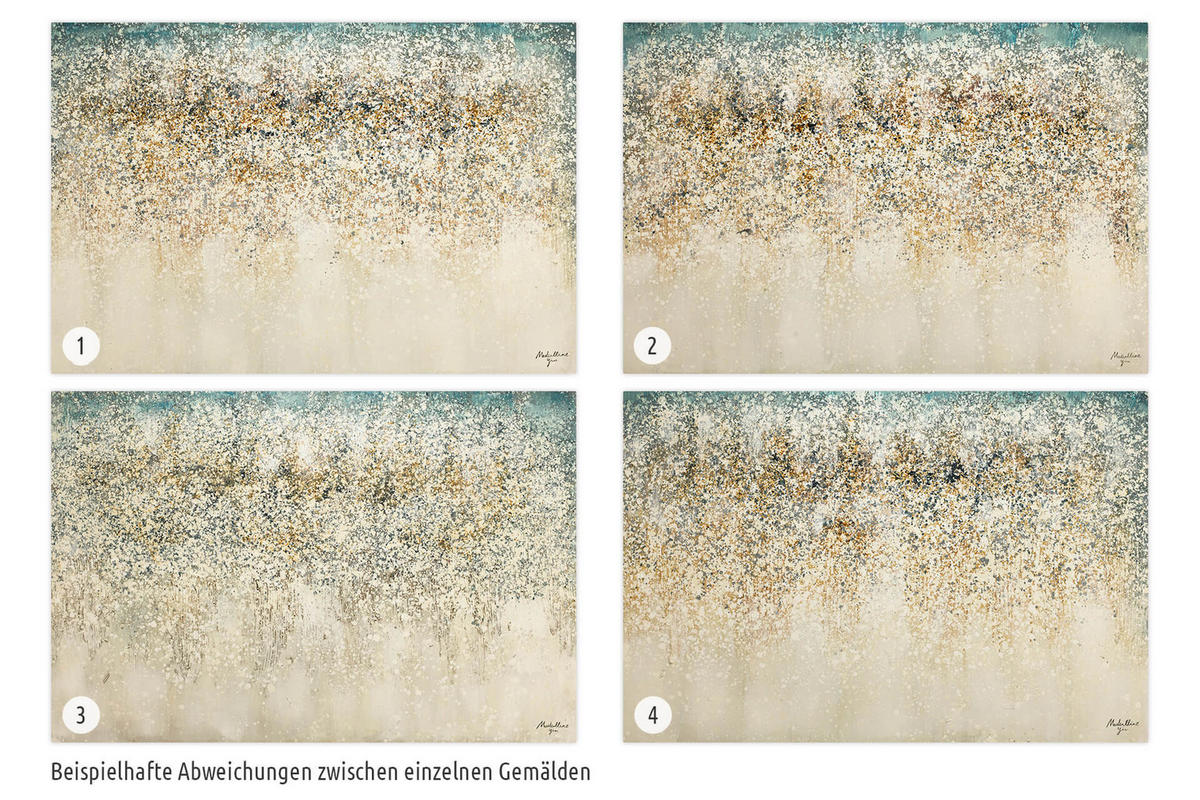 ÖLGEMÄLDE 120/80 cm - Blau/Beige, Holz/Textil (120/80cm) - KUNSTLOFT