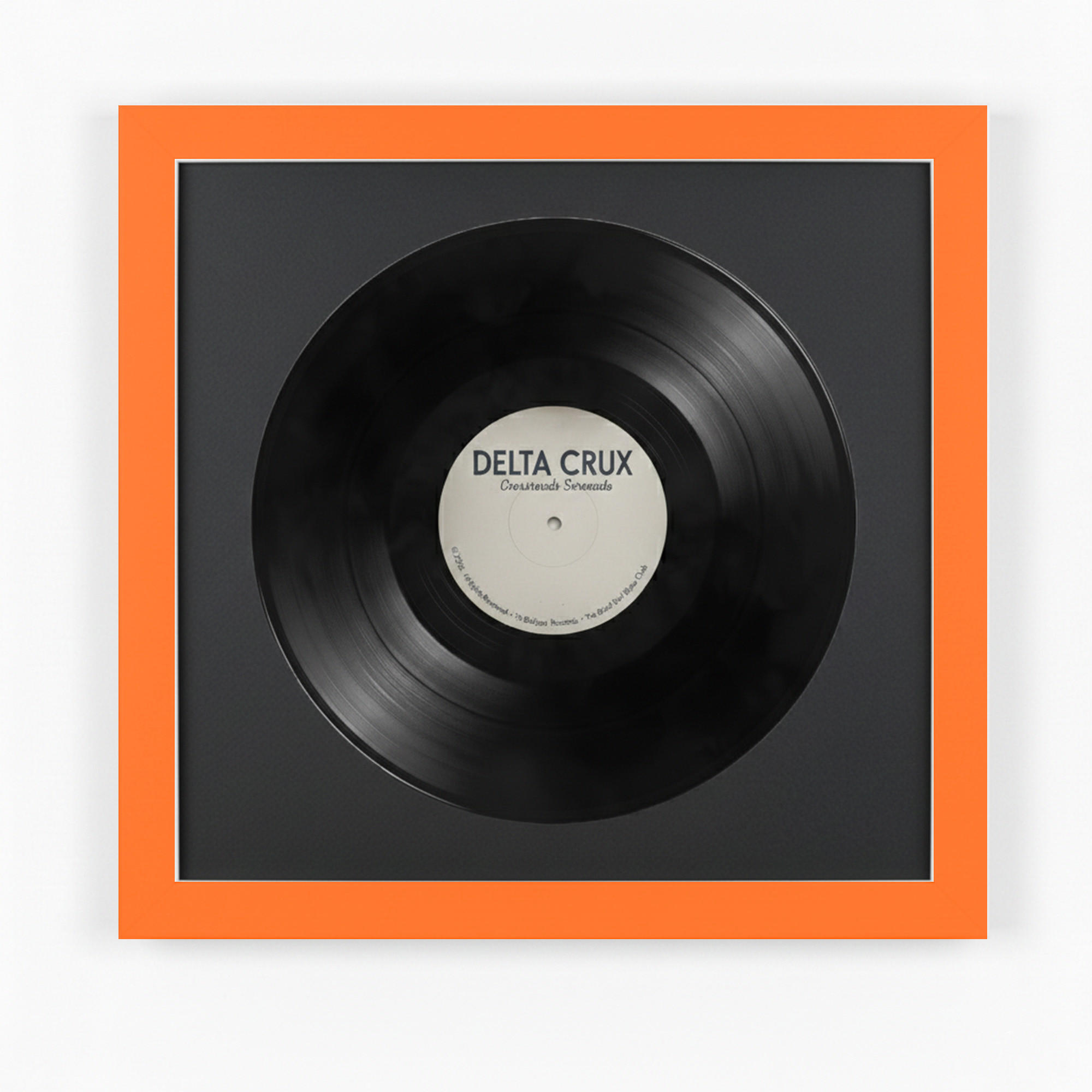 SCHALLPLATTEN RAHMEN 40/40 für die Vinyl - Orange, Holz (40/40cm) - K-Möbel