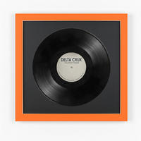 SCHALLPLATTEN RAHMEN 40/40 für die Vinyl - Orange, Holz (40/40cm) - K-Möbel