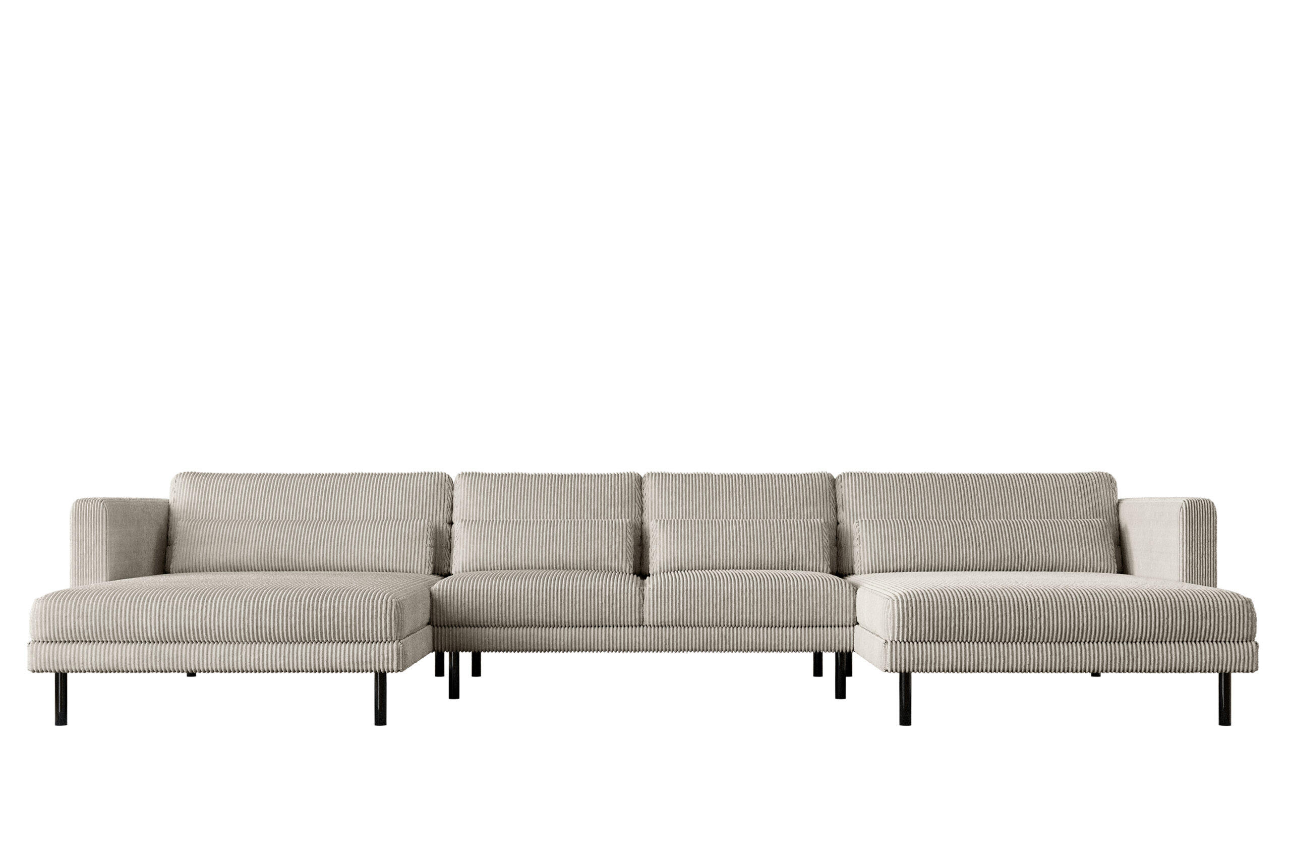 ECKSOFA DANI In U-Form Stilvolles Stoff Poso Beige - Beige, Holz/Textil (174/391cm) - Kaiser Möbel