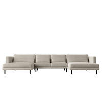 ECKSOFA DANI In U-Form Stilvolles Stoff Poso Beige - Beige, Holz/Textil (174/391cm) - Kaiser Möbel