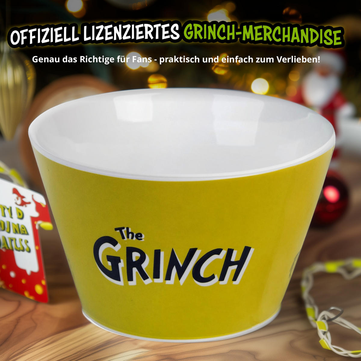 MÜSLISCHALE The Grinch Grün 500 ml - Grün, Keramik (14cm) - United Labels