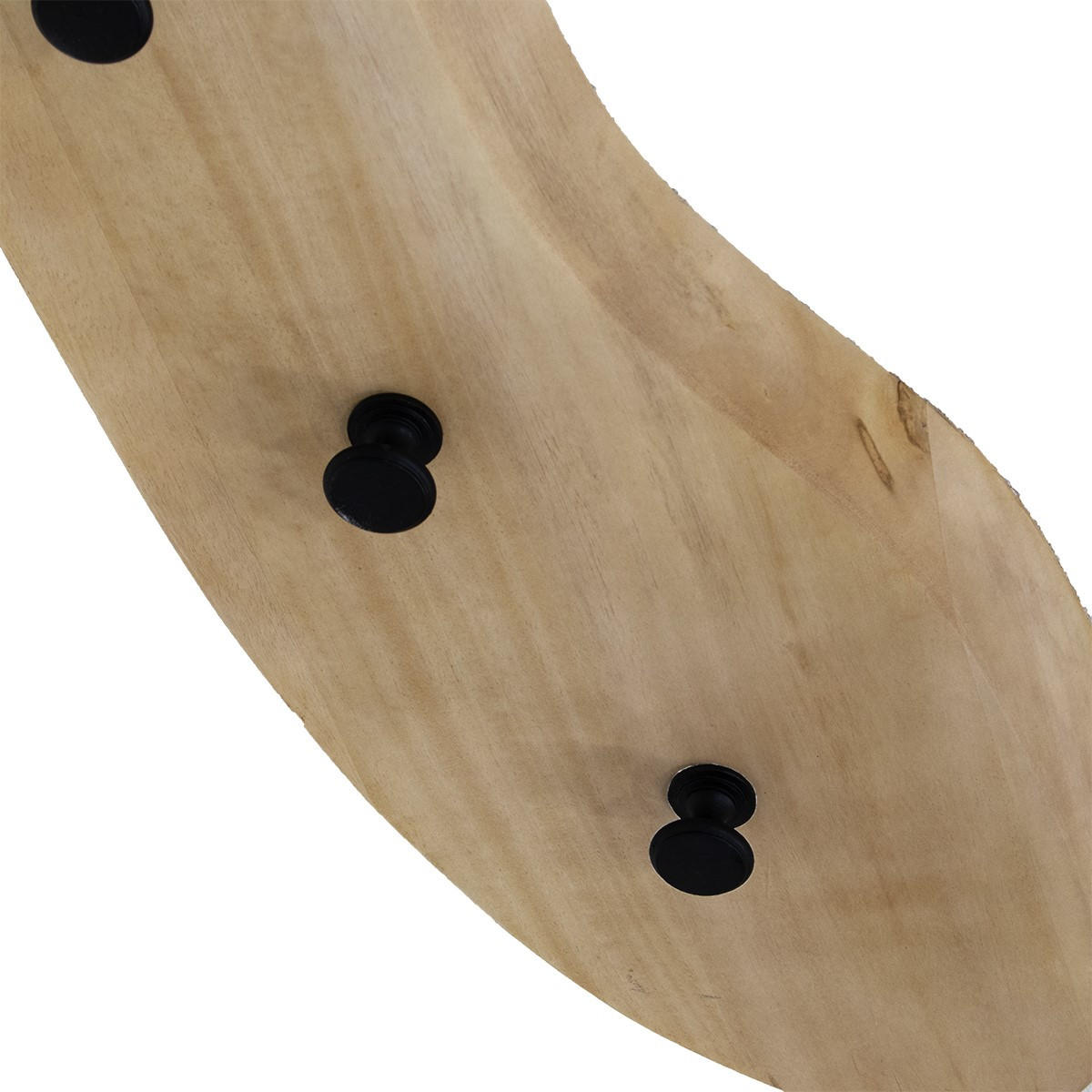 KLEIDERSTÄNDER Mirthe - 6 Haken - Mangoholz - Natürlich - Braun, Holz (100/24/4cm) - Giga Meubel