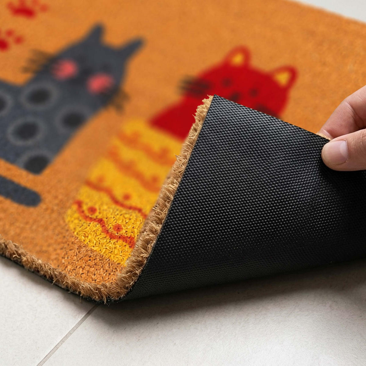ROHOŽ - viacfarebná, textil/plast (60/40cm) - Relaxdays