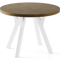 ESSTISCH Twixy XXL groß rund oval ausziehbar, Eiche Braun Rustikal 100-250/100/76 cm - Alteiche/Braun, Holz/Holzwerkstoff (100/250/76cm) - WFL GROUP