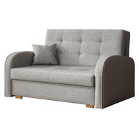 SCHLAFSOFA Viva Gold II - Hellgrau/Braun, Holz/Textil (133/85/98cm) - MIRJAN24