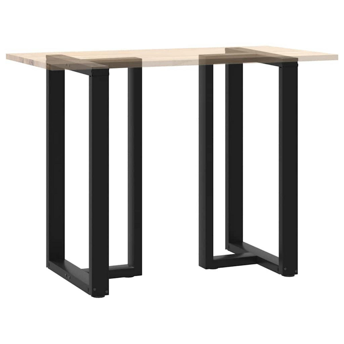 BARTISCHBEIN Liegen Füße 60/35/101 cm Schwarz Stahl - Schwarz, Metall (35/101/60cm) - vidaXL