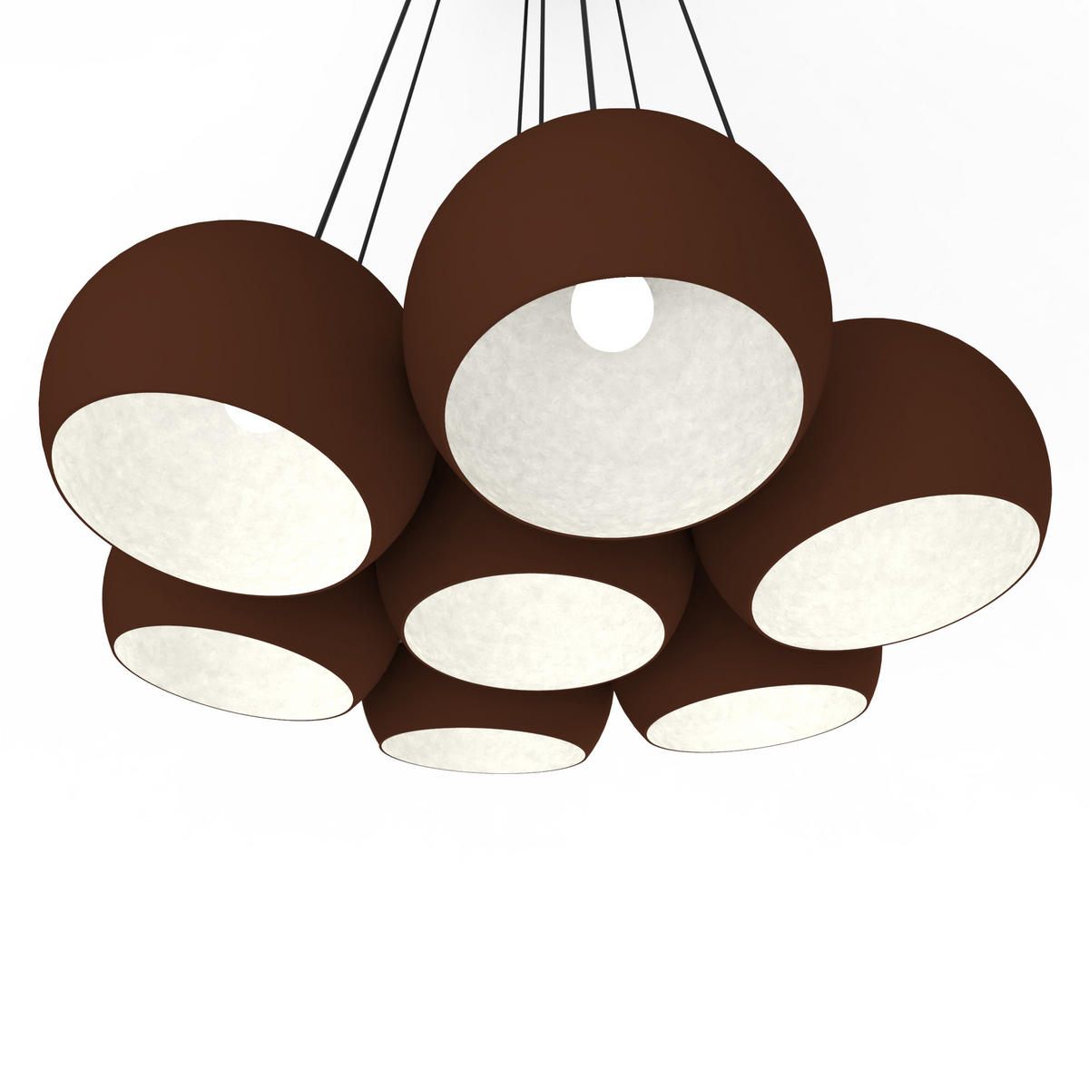 HÄNGELEUCHTE - Dunkelbraun, Metall (25/25/20cm) - Lumicom